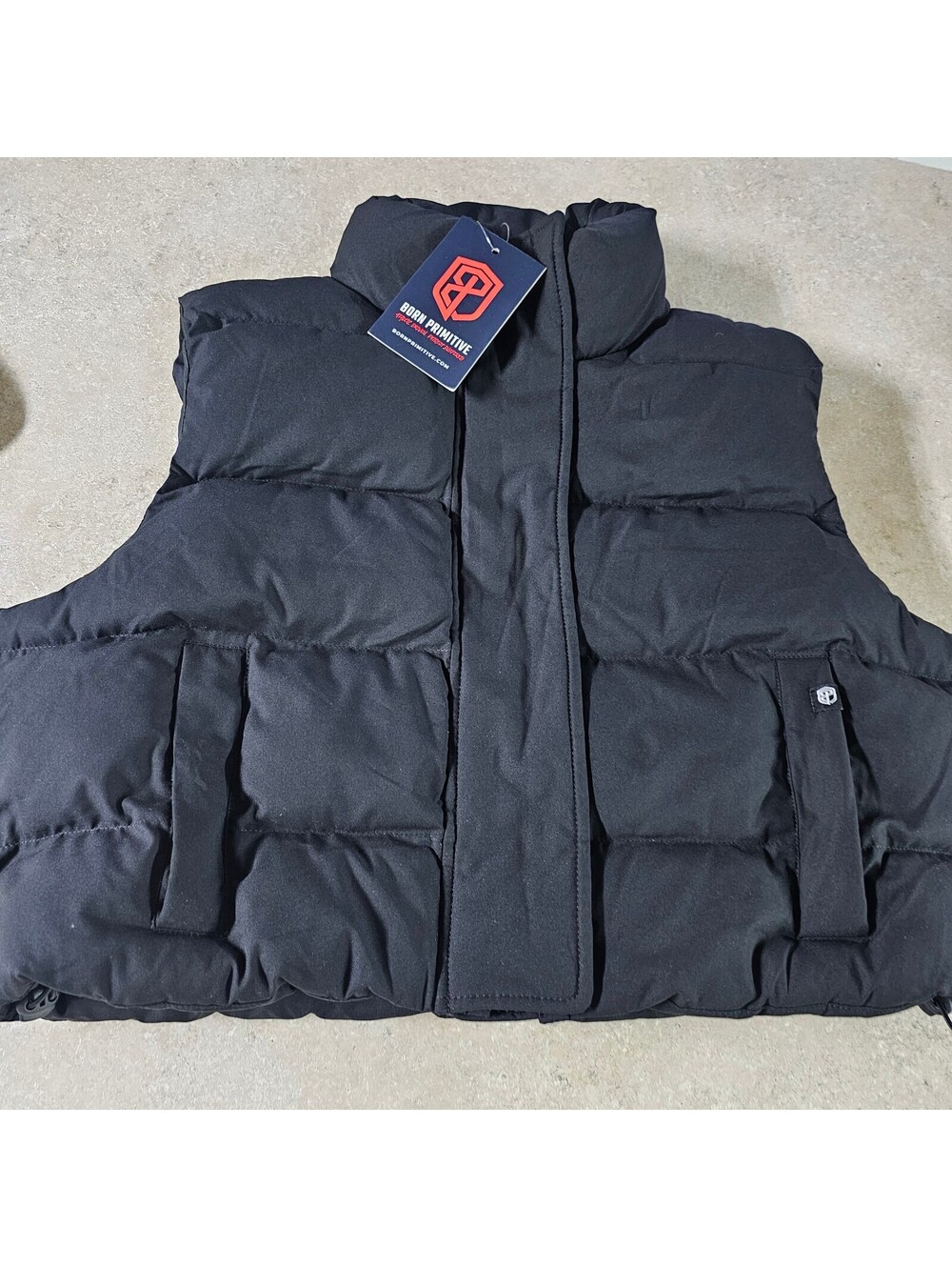Born Primitive Fireside Cropped Puffer Vest Black Medium